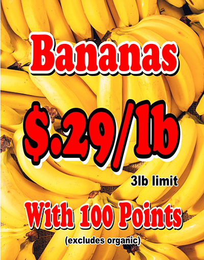 Bananas rewards